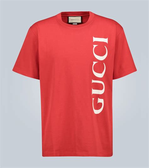 red Gucci shirt